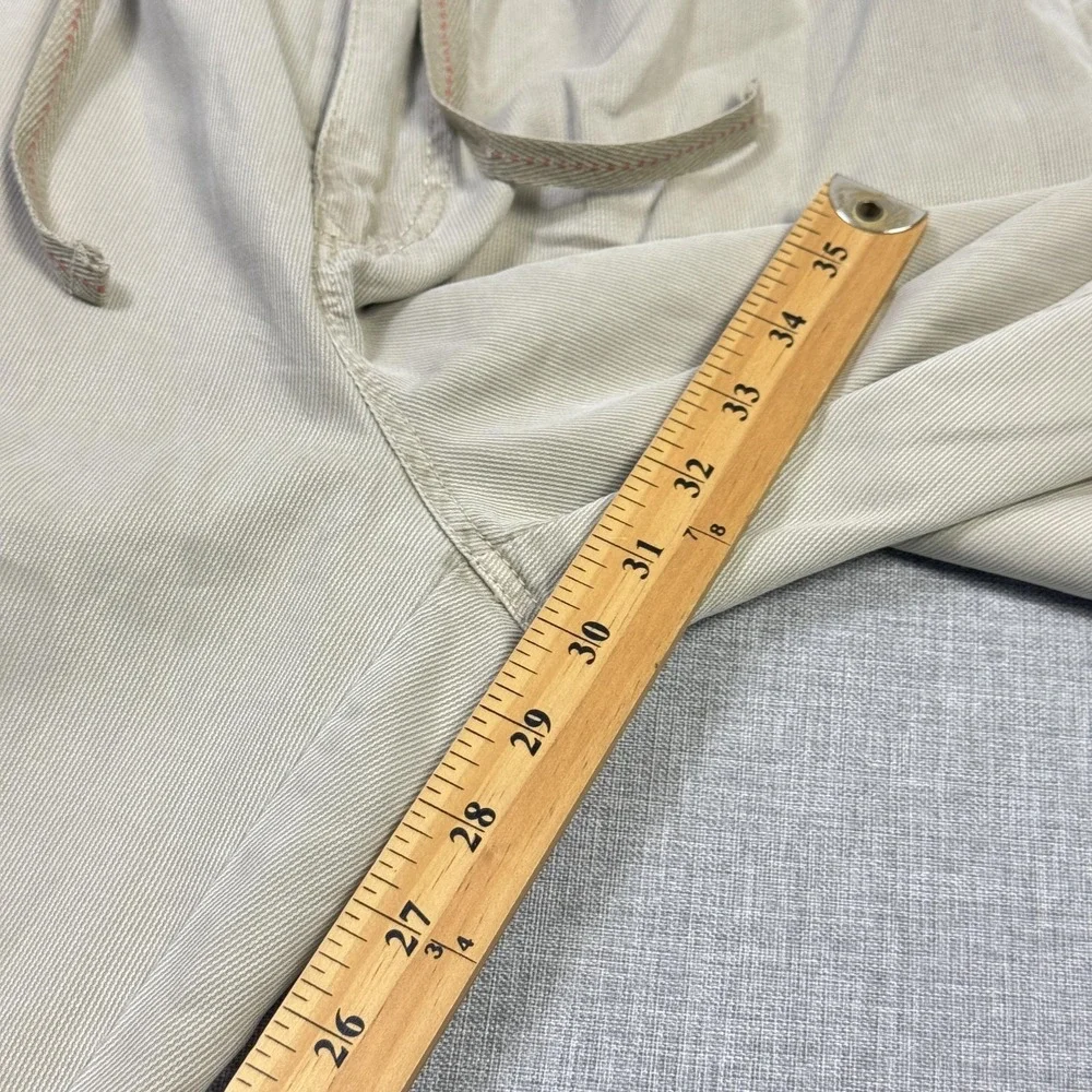 Tommy Bahama Drawstring Pants Mens Large 32x30 Beige Chino Lyocell Relaxed